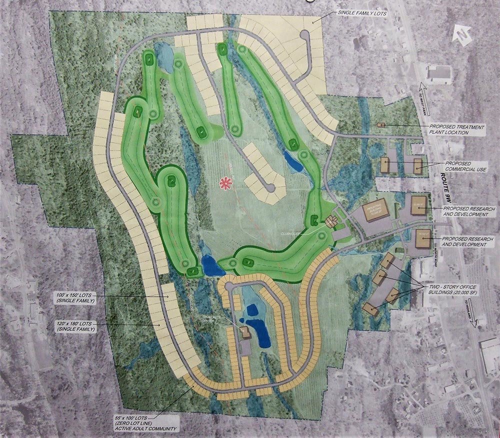 The original 2011 rendering of the Falcon Ridge project shows in detail the scope of the developer’s plans for the former Altamont Farm site.